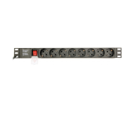 Gembird Rack - 8 gniazd Schuko , 1U, 10A, wtyk C14, 3m - 1230944 - zdjęcie 3